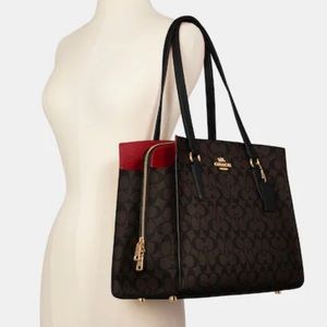 Coach Tatum Carryall 40 - brown/gold signature canvas